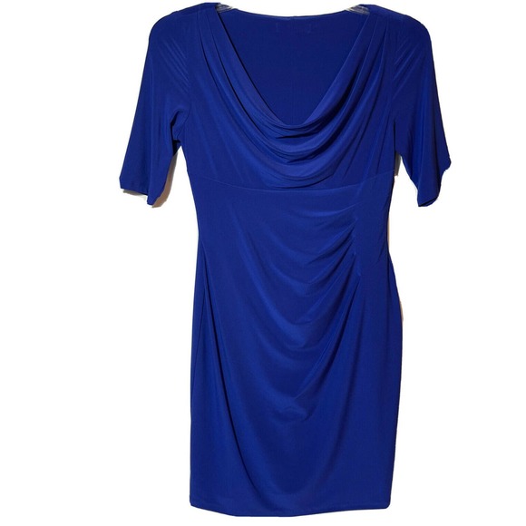 Ladies Dresses & Skirts - Ladies M Polyester Spandex Dress Royal Blue